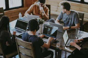 development team at work